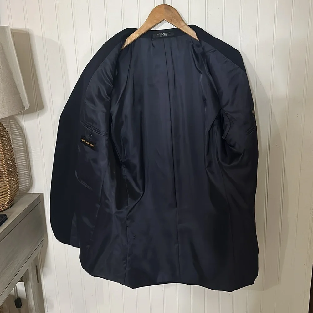 Jones New York Navy Blue Blazer Jacket Like New sz 42R